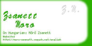 zsanett moro business card
