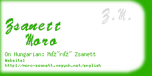 zsanett moro business card